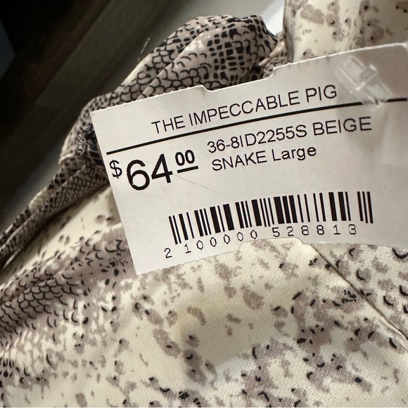 🆕 The Impeccable Pig Snake Skin Short Sleeve Wrap Dress Size L - Picture 10 of 15